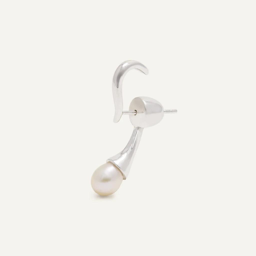 Niche Premium Drape Earrings Exquisite And Sweet Premium Metal Inlaid Pearl 925 Silver Needle Stud Earrings Personalized Earrings