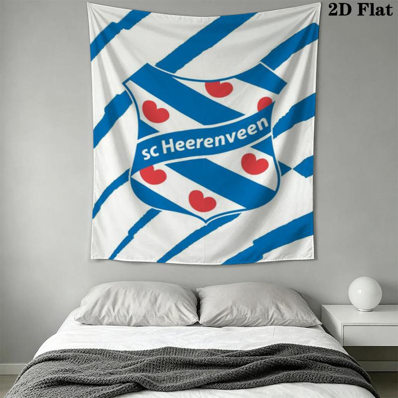 SC Heerenveen Wall Tapestry Aesthetic Wall Hanging Printed Fabric Blanket Decorative Tapestries for Bedroom Living Room Home Decor