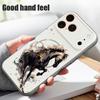 Running Horse Print Magnetic Phone Case For iPhone 17 Pro Max 16 15 14 13 Pro Max For Magsafe Wireless Charge Hard PC Back Cover