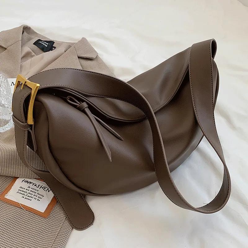 Crossbody Bags for Women Large Capacity Luxury Handbags Solid Soft Shoulder Bags Female Casual Travel Hobos Bag Vintage