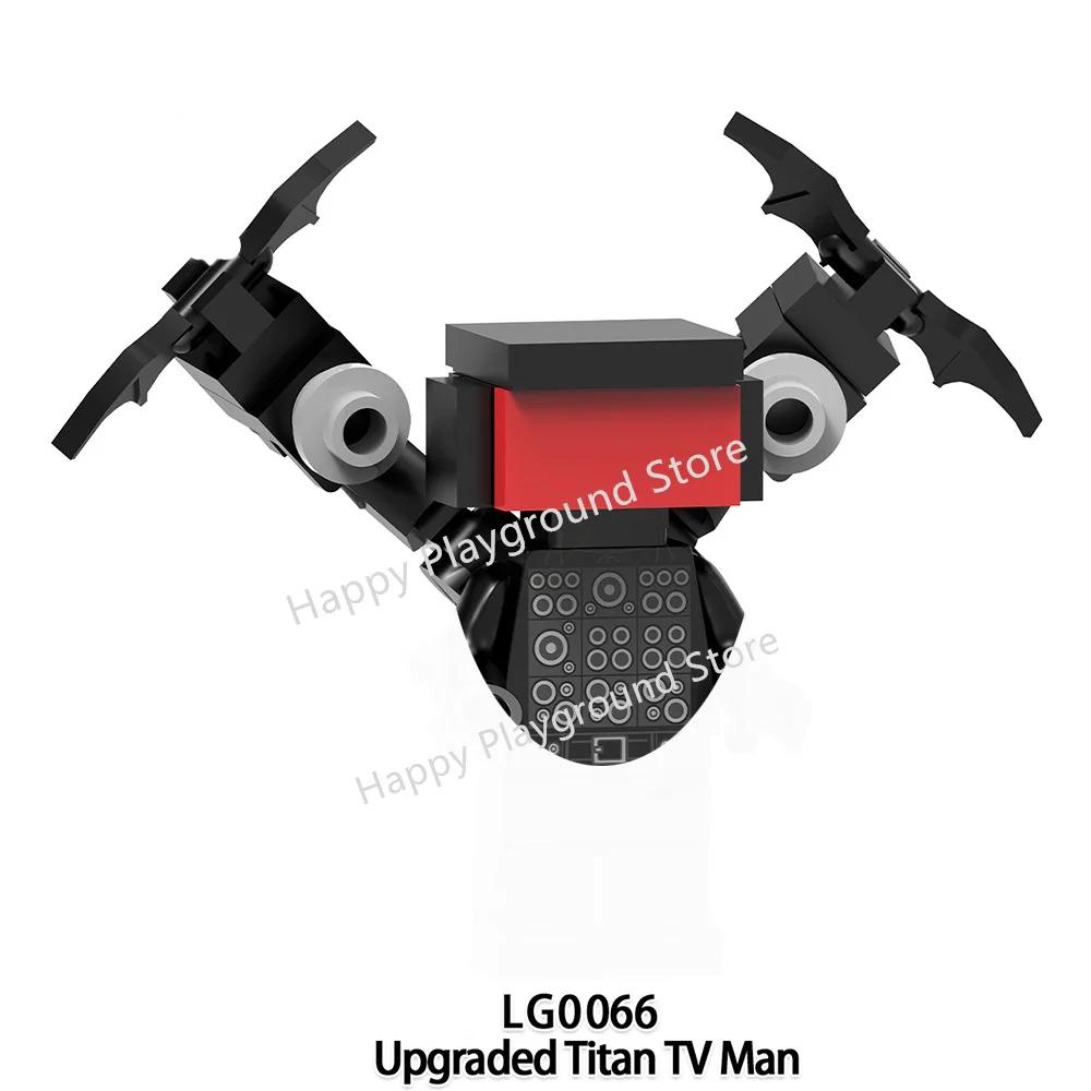 New Skibidi Toilet Man Anime Cartoon Bricks Dolls Figure Cameraman Speakerman TV Man Action Bricks Toy Figures Building Blocks