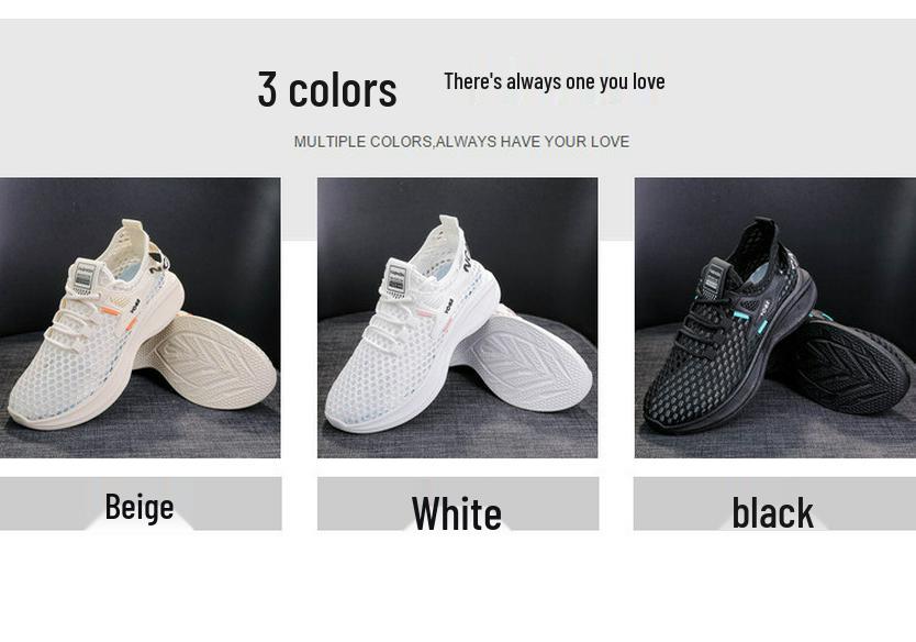 2026 Summer Women's Trendy Low-Top Mesh Running Shoes - Lightweight, Soft Sole, Breathable, Casual