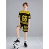 Boys' Fashionable 3D Printed Casual Short Sleeved Shorts Set, Perfect for Outdoor Sports Wear