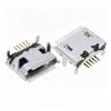 MICRO 5P USB Socket Interface B-Type, Straight Insert, 6.6 Big Horn, 7.2 Pins, Crimped/Flat Edge