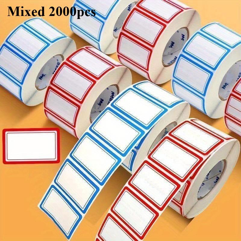 1000/2000pcs Colorful Labels Label Stickers, Easy To Peel Off, Refrigerator Stickers Color Coded Labels for Office And Classroom