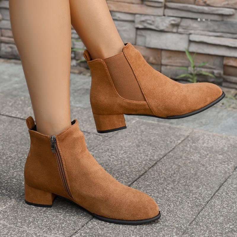 Anti-slip Shoes - New Style, Mid-heel, Short Boot, Large Size Devotion