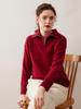 Women's Cashmere Lapel Knitwear: Autumn/Winter Half-Zip Loose Pullover, Versatile Lazy Style Top.