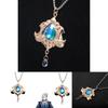 Neuvillette Water Dragon King Judge Crystal Necklace Jewelry Accessory For Cosplay Costumes And Parties