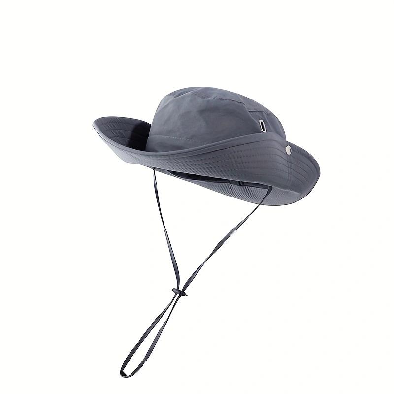 

Summer Sun Hat Breathable Anti-UV Sunshade Hiking Fishing Cap Outdoor Foldable Wide Brim Mountaineering Unisex Travel Cap серый