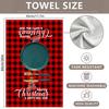 New Cross-border Microfiber Kitchen Rag Dishcloth Plaid Christmas Tree Series Tea Towel Printed Christmas Towel