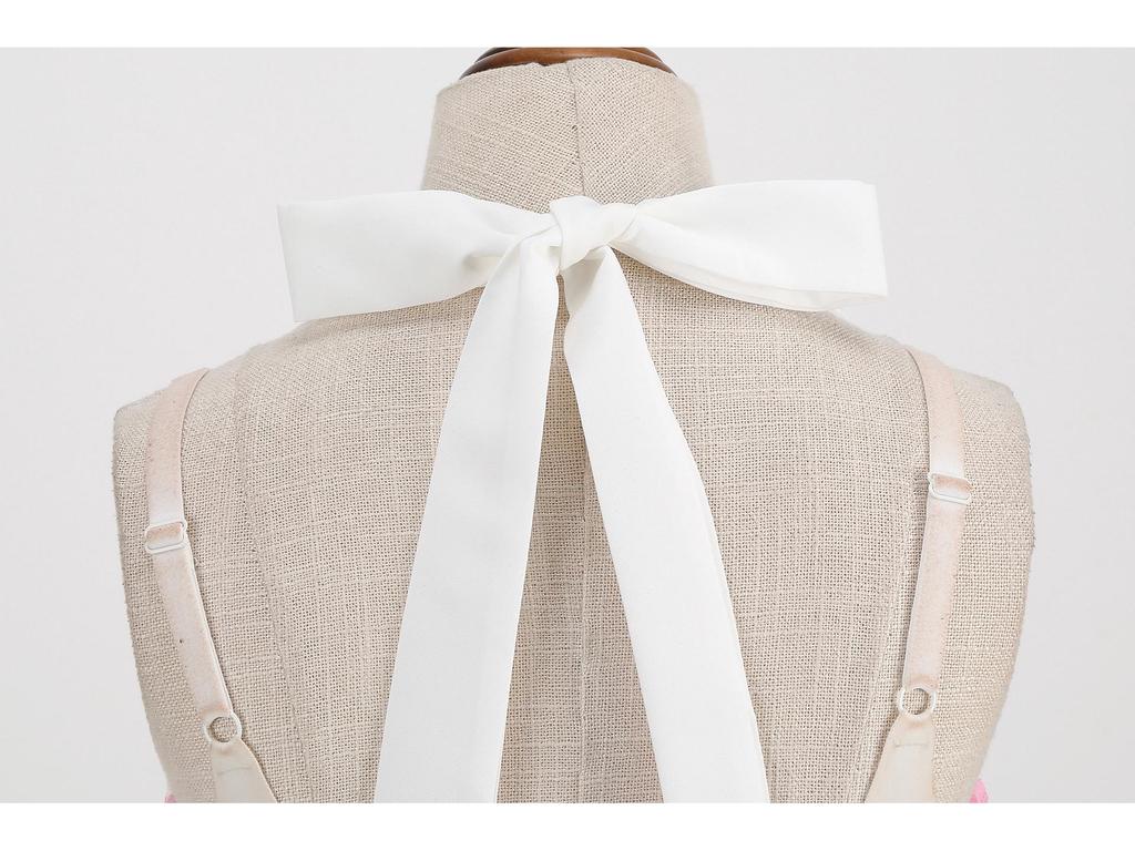 Retro Polka Dot Halter Flared Dress - European & American Hepburn Style with Lace-up Backless Design for Bridesmaid or Performance