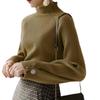 Women's Slim Fit Knitted Sweater - Warm Long Sleeve Turtleneck Base Shirt