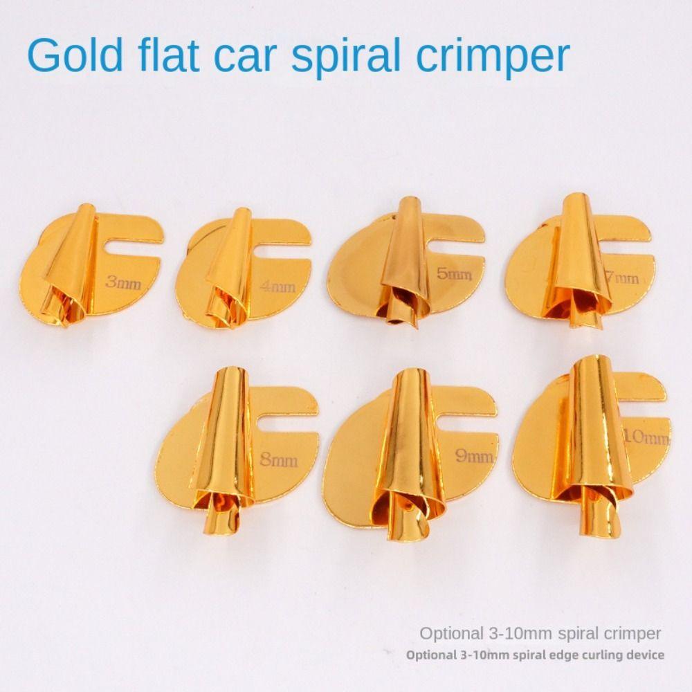 3mm-10mm Sewing Rolled Hemmer Foot Stainless Steel Gold Sewing Machine Presser Foot DIY Crafts Durable Hemming Puller Home