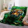 1pc Tiger Print Blanket Warm, Cozy, And Soft, Suitable for Sofas, Beds, Cars, And Office Use.Perfect for Camping And Travel, Making It a Great Gift Fo