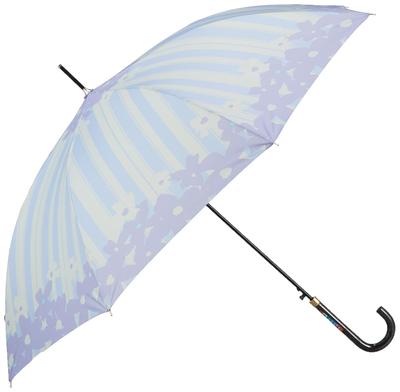 MOONBAT Long Rain UV Suitable for Both Rain and Striped Flower Design [Sweet Jasmine] Jump-type Umbrella, Umbrella, [Sun Protection, Protection, Sun]