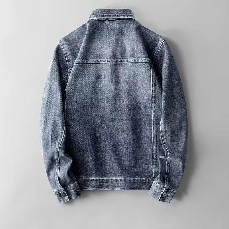 Herren Casual Jeansjacke - Trendiges, schlichtes Reversdesign für Frühling und Herbst