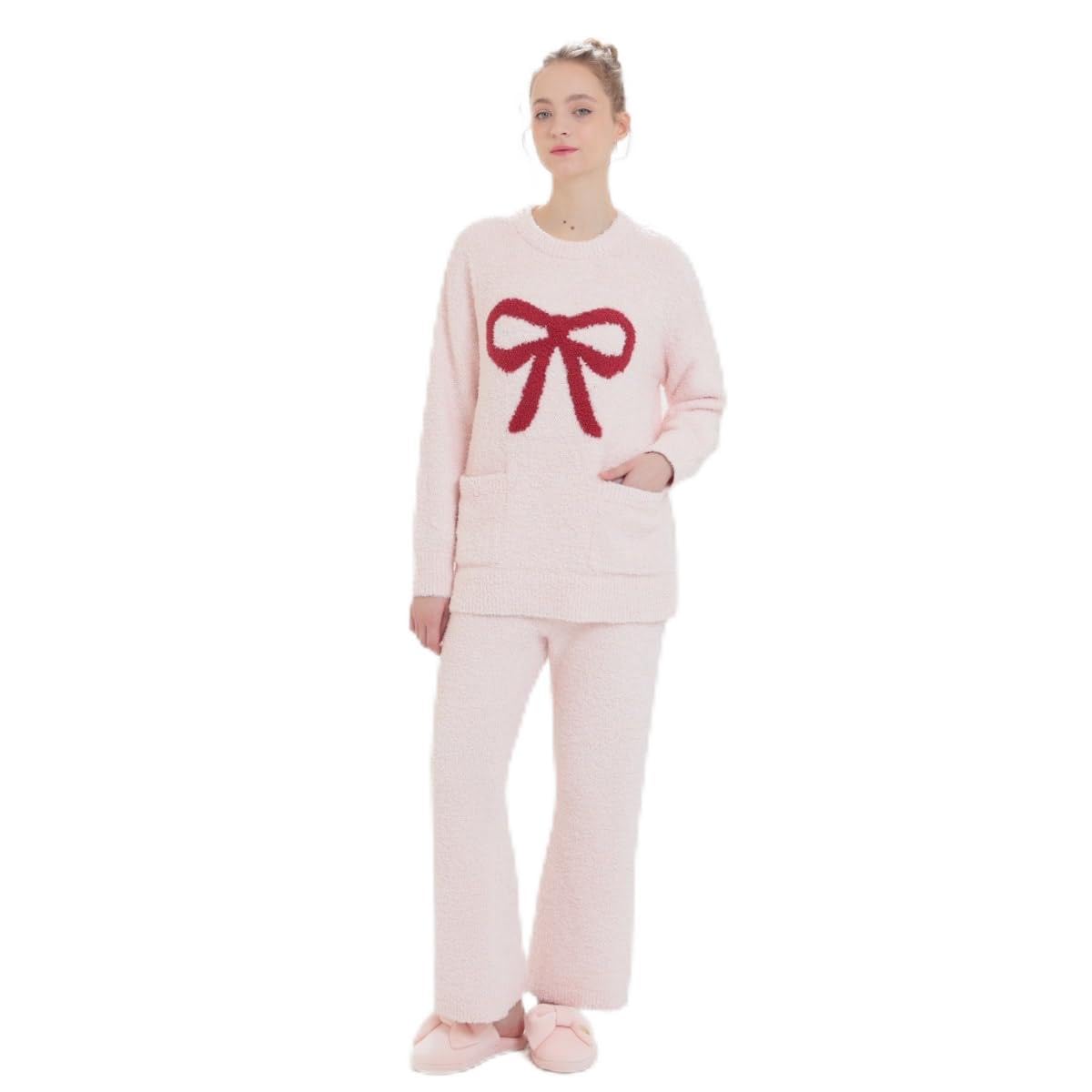 

Пижамный комплект Mall Knit Ribbon Setup Pink [Narue] женский розовый