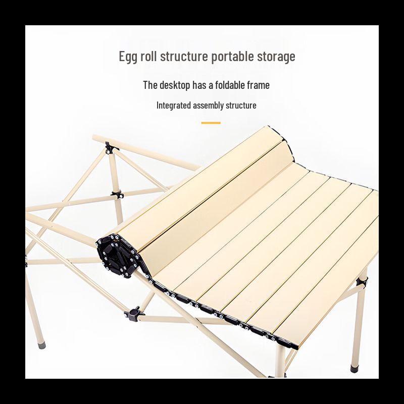 NHZHIW Outdoor Portable Roll-Up Picnic Table