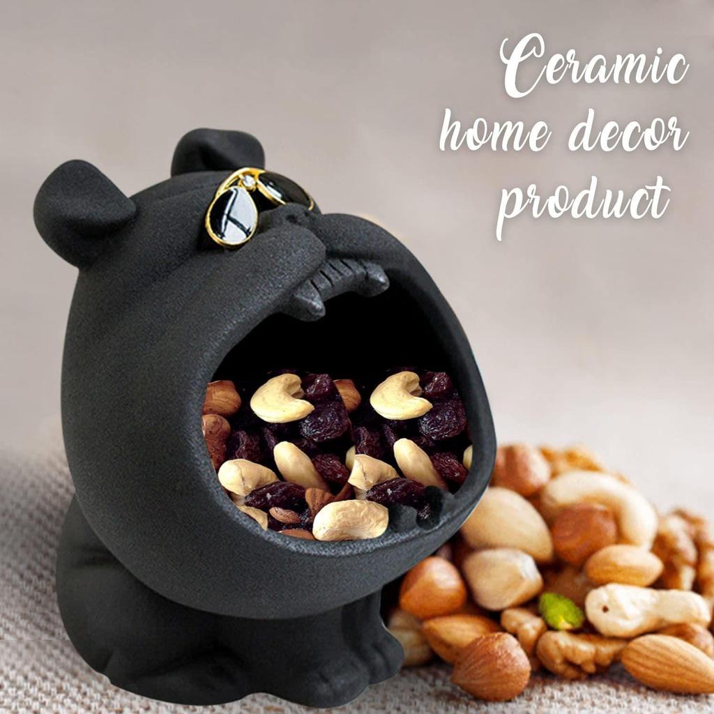 Resin Dog Shaped Home Decor | Cute and Stylish Design - (Pack of 1, Black)