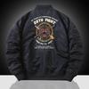 Frühling und Herbst Bomberjacke Herren bestickte Baseballuniform Plus Size Mantel Werkzeugjacke