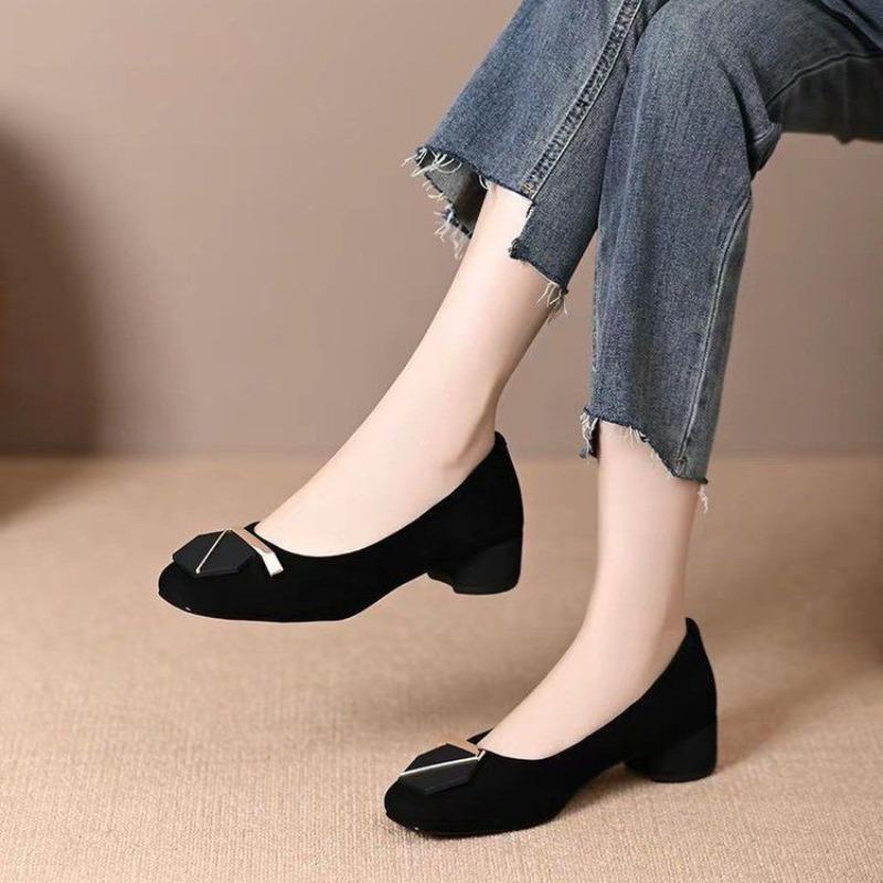 

Flat-bottom Women s Soft-soled New Style Baby Shoes, Versatile Round-toe Single Shoes 41 чорний