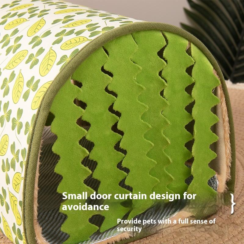 Small Animal Cooling Shelter Hamster Guinea Pig Rabbit Hideout Tunnel Toy with Breathable Design