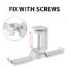 Under Desk Earphone Bracket Hanger Double Hook Desk Clamp on Hook Headphone Stand  For Under Desk