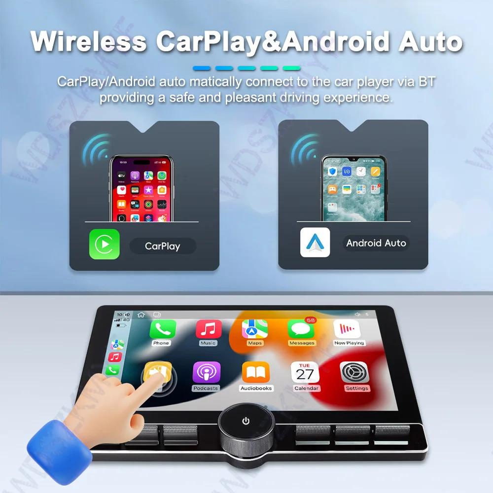 2025 NEW 2DIN Stereo Upgrade,10.1" Single Knob Keybutton Touch Screen Android 13.0 with Wireless CarPlay, Android Auto, AM/FM