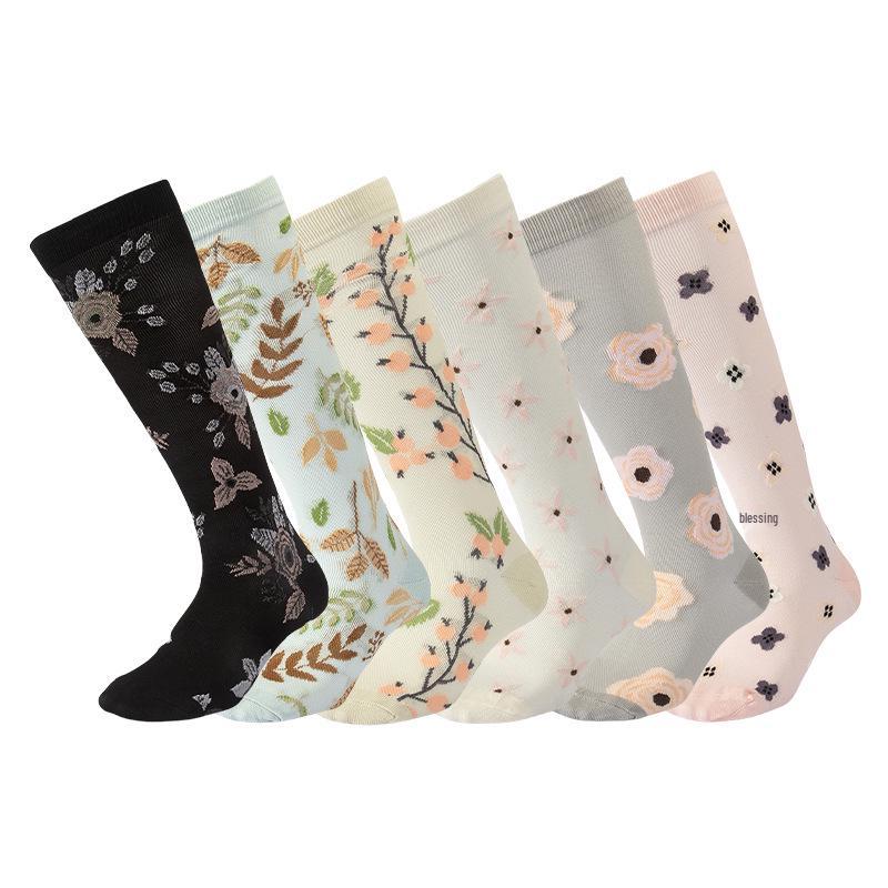 Unisex Cross-Border Compression Socks - Perfect for Sports, Running, Yoga; Knee-High, Calf-Length; Leg Slimming.