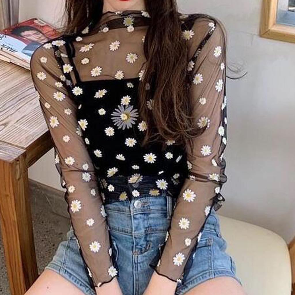 Fashion Women's Casual Long Sleeve Printed Loose Ladies Tops Shirts