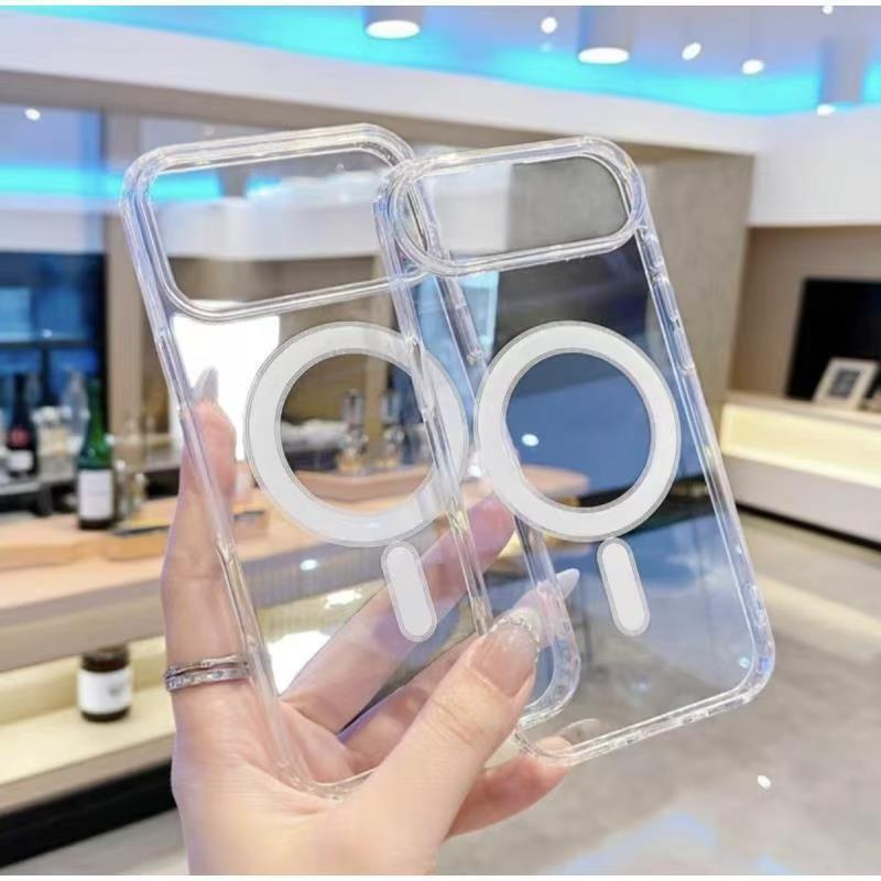 Transparent Magnetic Drop-Proof Case for iPhone 17E/16 Pro Max