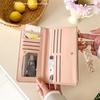 Printed Women Long Wallet Flower Multiple Cards Purse Organ Card Holder Two Fold Purse  Daily