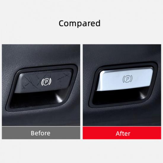 Black/Silver ABS Car Foot Brake Release Button Cover For Benz GLA GLE GLS 16-19