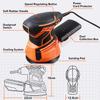 350W Round Random Orbits Sander Electric Wood Grinder Polishing Machine with 20pcs 125mm Sandpaper Dust Collection