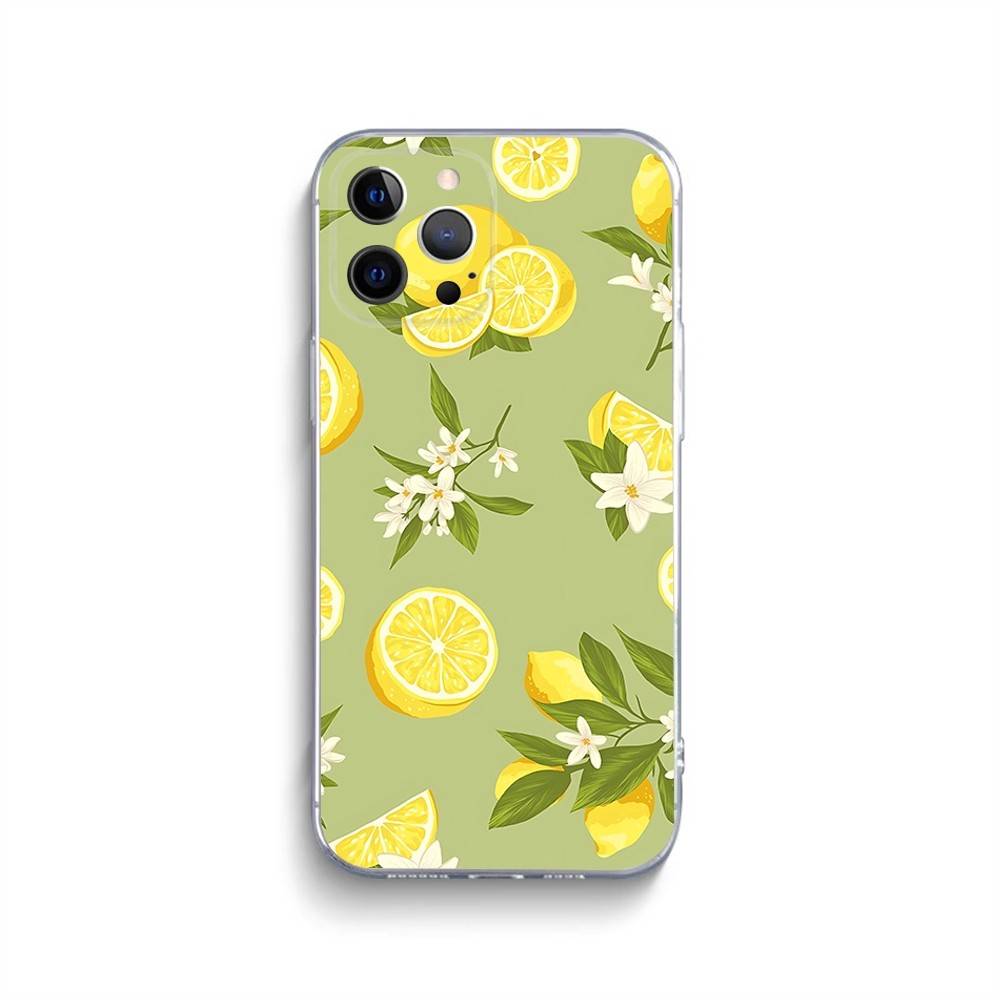 

Fruit Lemon Art Pattern Phone Case For iPhone 16,15,14,13,12,11 Pro,Max,Plus,X,XS,XR,SE,Mini Transparent Silicone Soft iPhone16promax