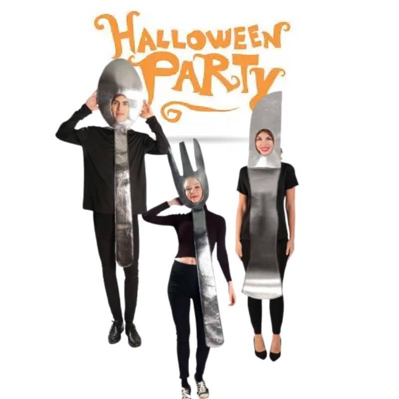 Halloween Cutlery Costume Masquerade Party Stage Show Clothing Fashion Cosplay