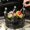 Ceramic Crown Fruit Tray with Fork Rustproof Dessert Salad Fork  Home Gatherings