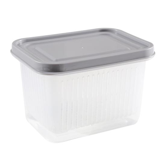 Органайзер для холодильника, не содержащий бисфенола А, с крышкой, сливная корзина, прозрачный контейнер для хранения фруктов и овощей, поставка холодильника Dual Layer