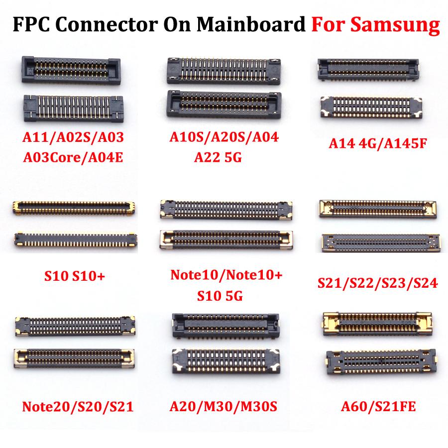 10pcs LCD Display Screen Flex FOR Samsung A02S A10S A14 S10 NOTE10 20 S21 S22 S23 A30S A40 A12 A50 A60 FPC Connector On Board