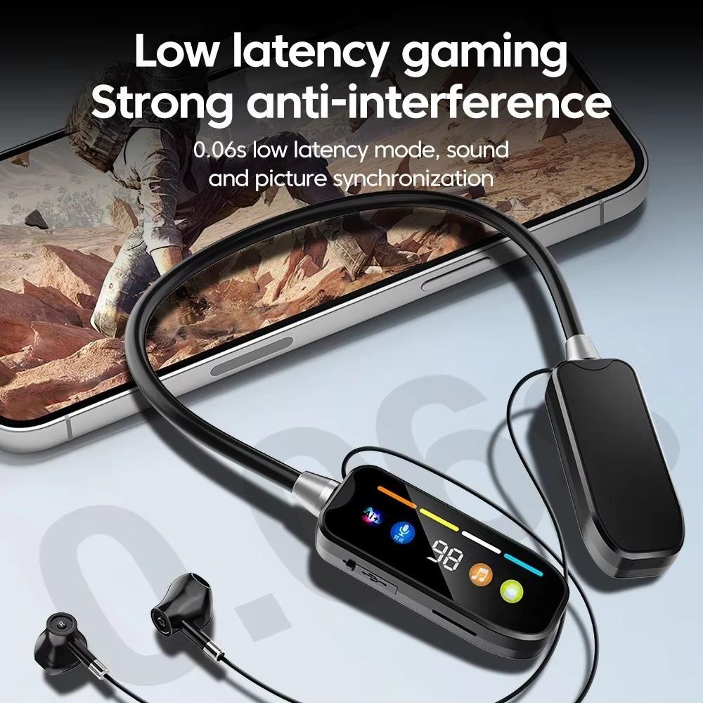 Bluetooth 5.4 Neckband Headphones LED Display Bluetooth Headset Halter Sports Headset Outdoor Use