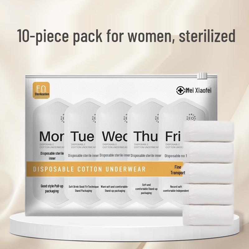 תחתוני חד פעמיים סטריליים לנשים: אידיאלי לנסיעות, הריון, לאחר לידה ווסת - ללא שטיפה ונייד.