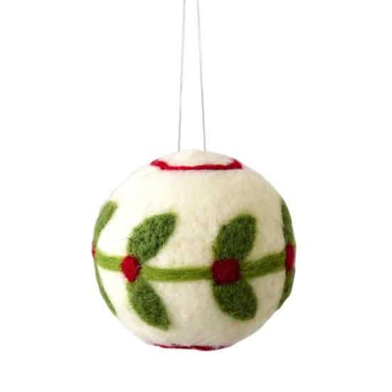 Wool Ball Christmas Ornament Handmade Felt Balls Christmas Tree Hanging Ornaments for Vintage Xmas Holiday Farmhouse Party Decor
