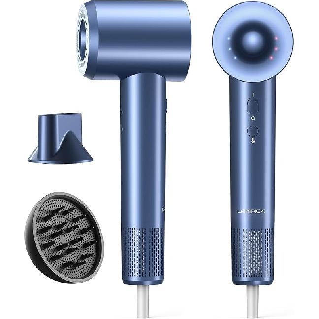 Hair Dryer, 150000 RPM Lightweight High Speed Ionic Blow Dryer for Fast Drying, 500 Million Negative Ions Care & Heat-Control Hairdryer with Magnetic