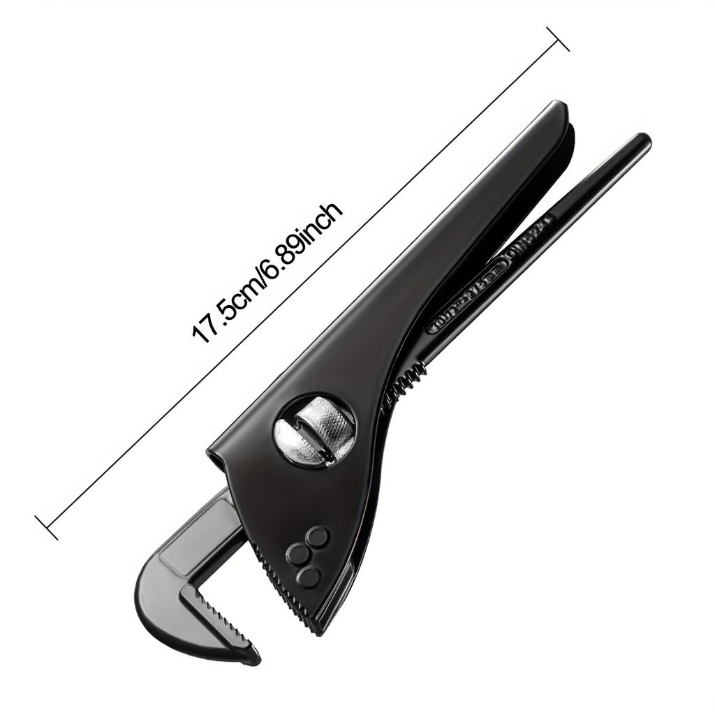 Víceúčelový nastavitelný hasák, Kovová konstrukce, Mechanický provoz, Ergonomická zakřivená rukojeť, Široká čelist