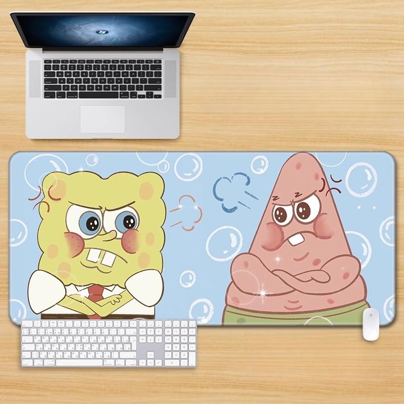 New SpongeBob SquarePants Mouse Pad Extra Large Anime Cute Patrick Star Computer Keyboard Office Desktop Pad Student Writing Pad