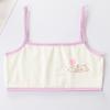 Girls' Cotton Breathable Training Bra - Wire-Free, Cartoon Design, Ages 8-12.