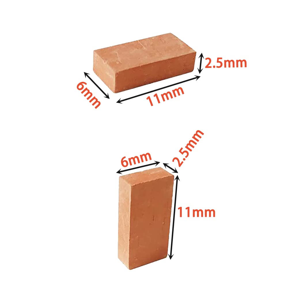 Miniatur Miniatur Modell Garten Zubehör 100er Pack Ziegelsteine, Maßstab 1/35, Teile, Ziegelsteine, DIY, Diorama, Bauen, (rot)