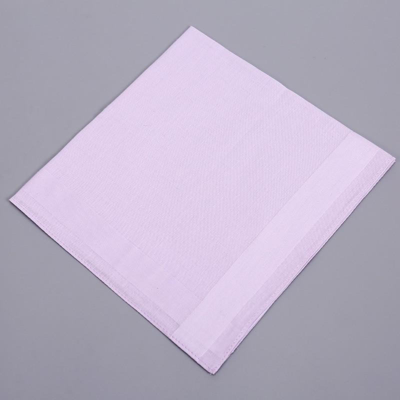 3Pcs 40x40cm Solid Color Plain Women Handkerchiefs Pocket Hankies Soft Cotton Sweat Square Towels Tea Party Favors