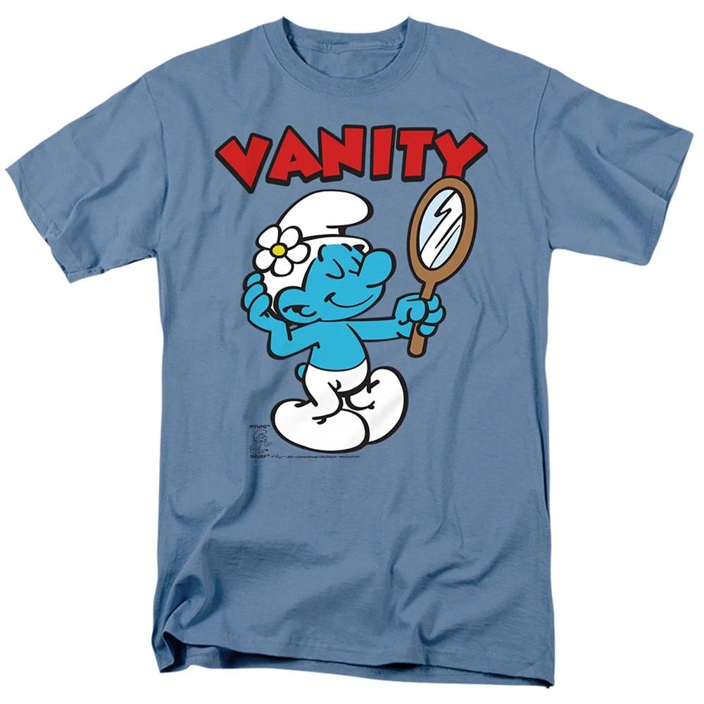 The Smurfs - Vanity - Unisex Short Sleeve Children s T-shirt - Blue 130