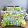 City Map Playmat Set For Kids Multiple Sizes Kid'S And Adults' Bedroom Exquisite 3Pc Bedding Set, Gift
